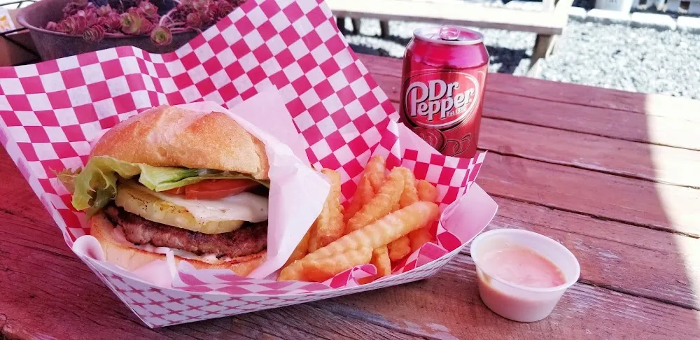Hawaiian Burger and Fries
